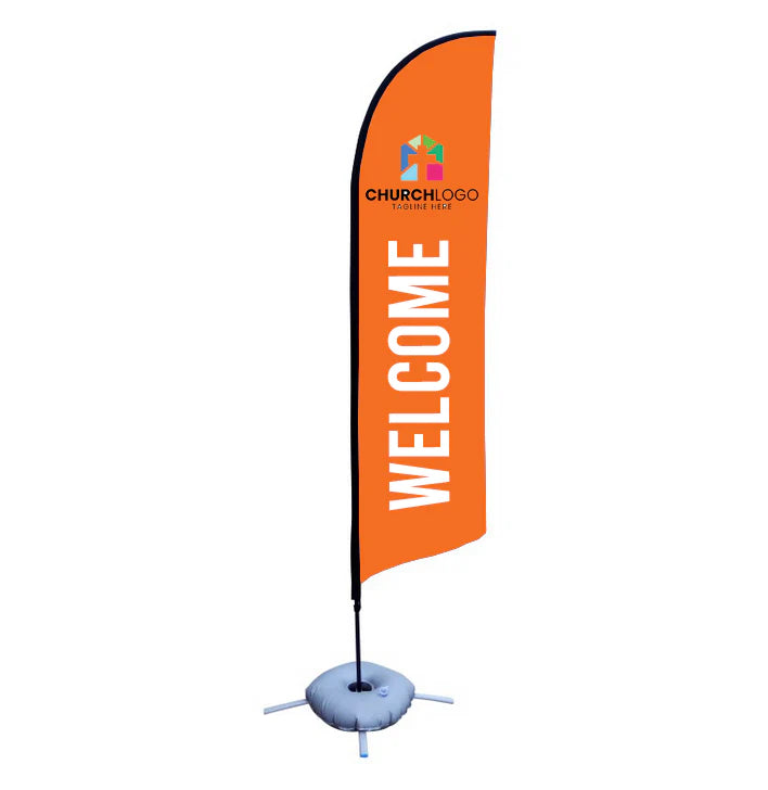 Custom Church Feather Flags and Rectangle Flags for Church Events