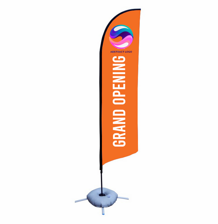 open flag with pole